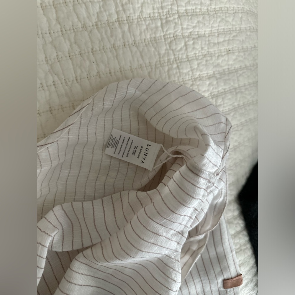 NWOT 🤎🤍 Lunya Resort Linen Silk Romper Jumpsuit Playsuit One Piece - Picture 7 of 9